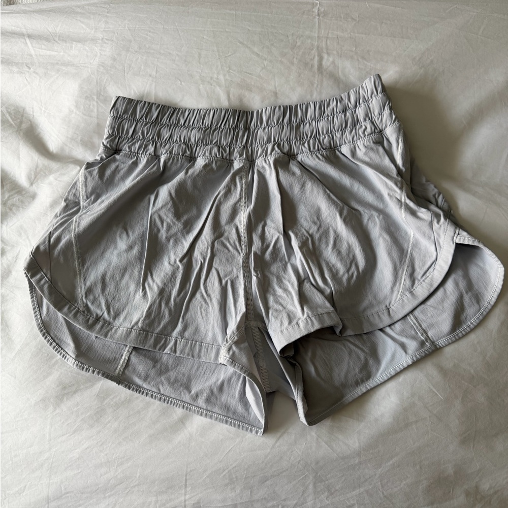 Lululemon White High-Rise Track That Athletic Shorts